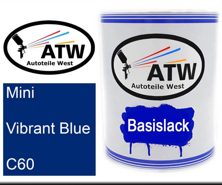 Mini, Vibrant Blue, C60: 1L Lackdose, von ATW Autoteile West.